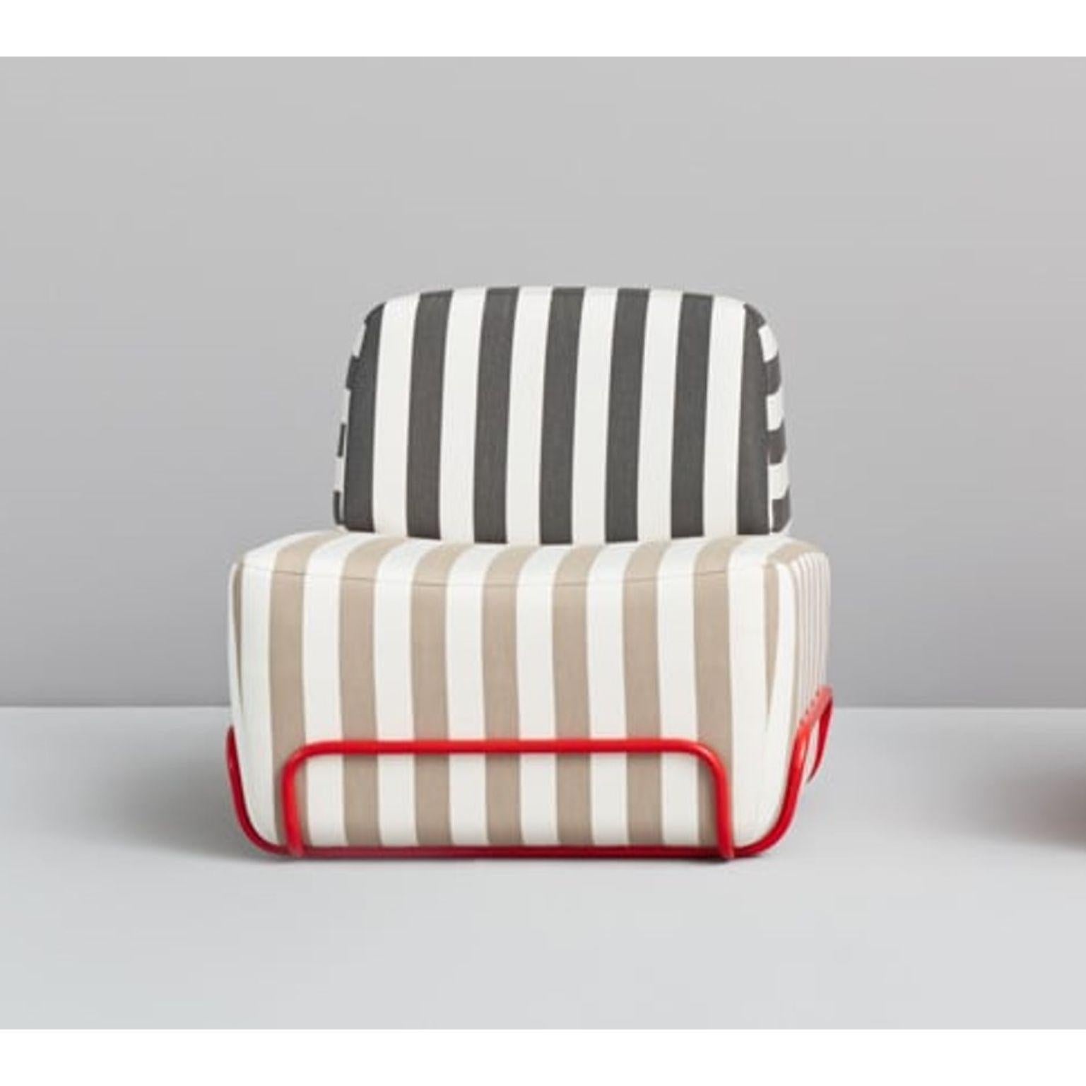 Contemporary Pair of Pigro Armchair by Studio Pastina