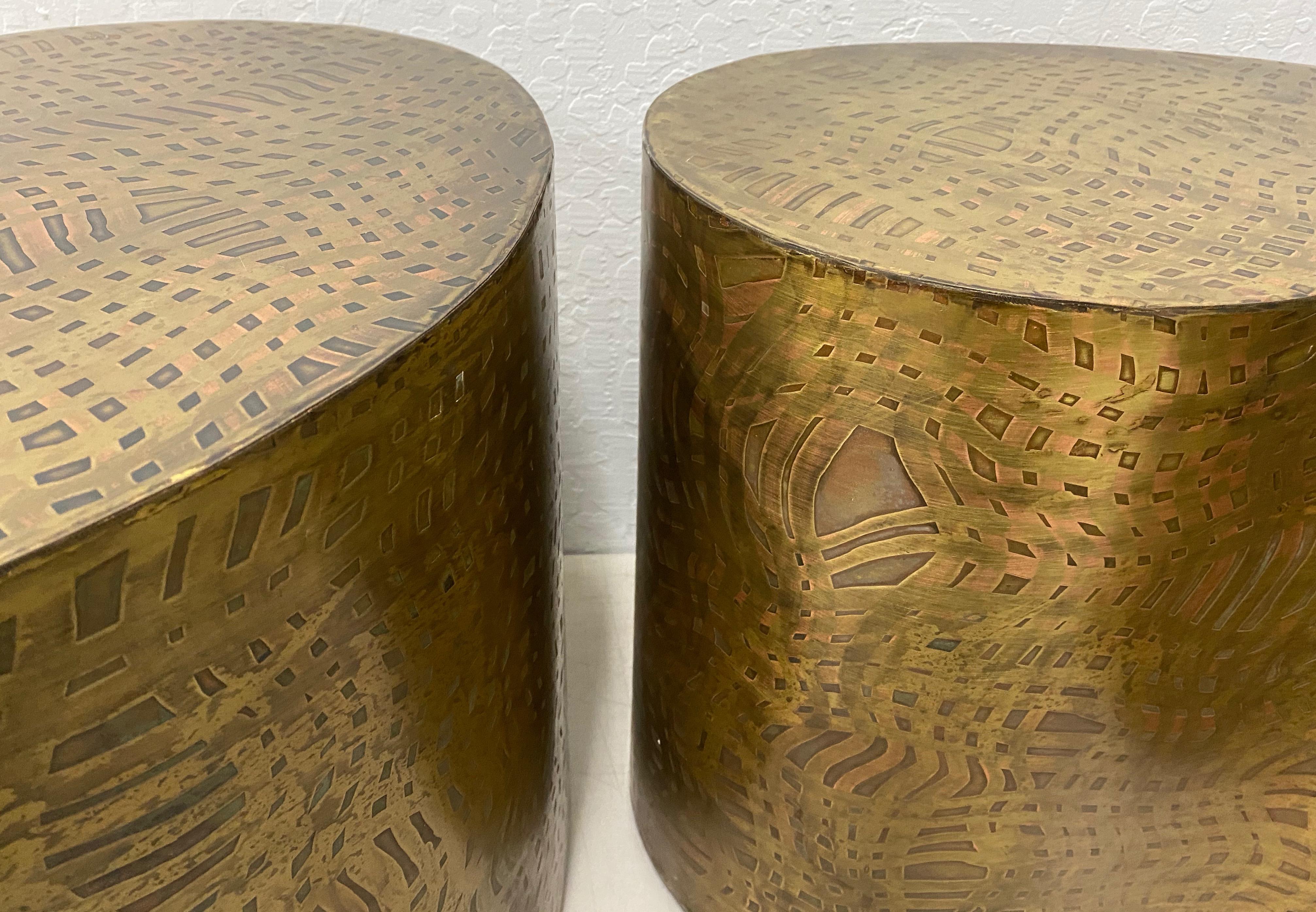Pair of Pilino Parker Etched Bronze 