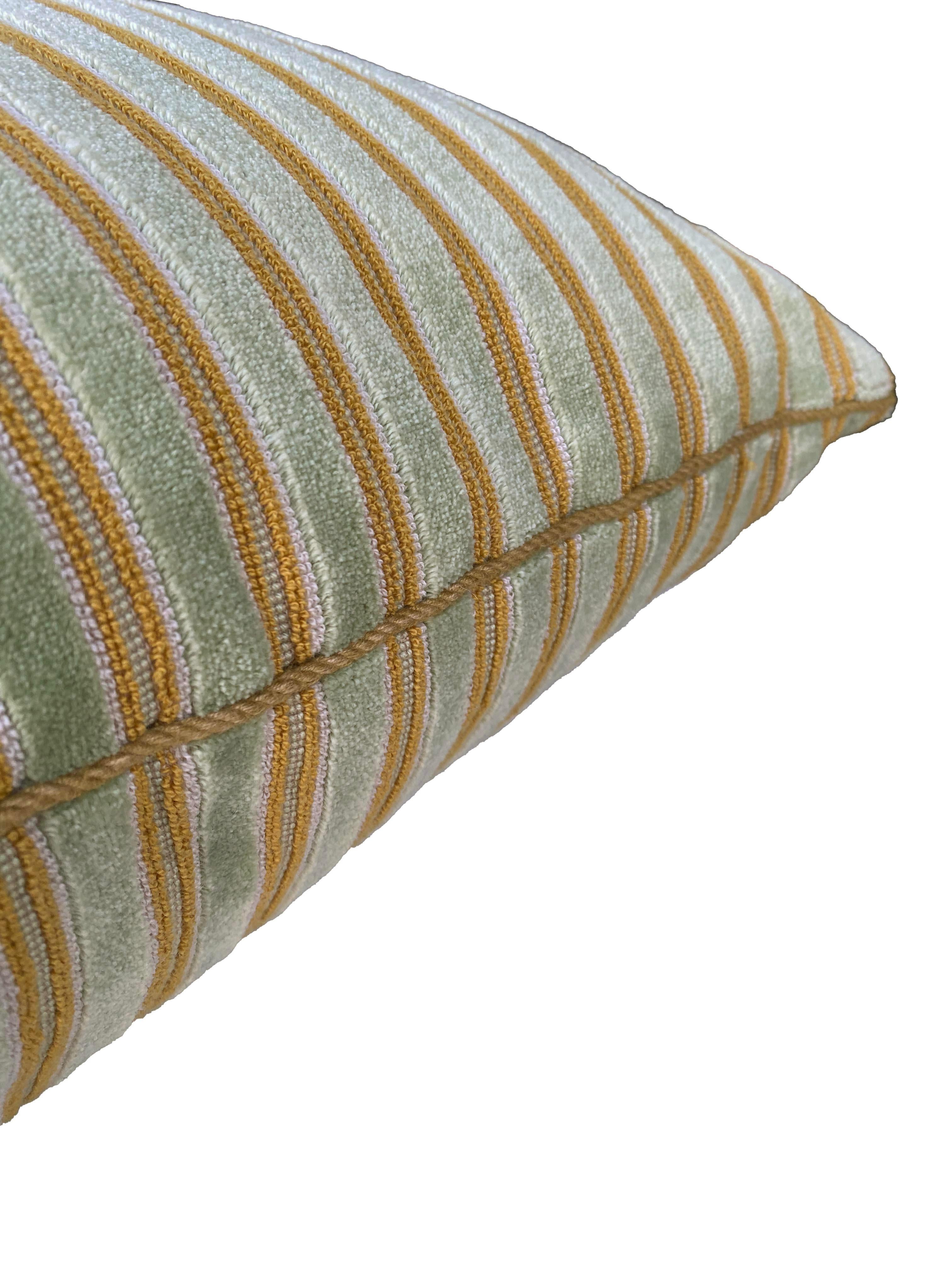 20th Century Pair of Pillows in a Stripe Rose Tarlow Fabric For Sale