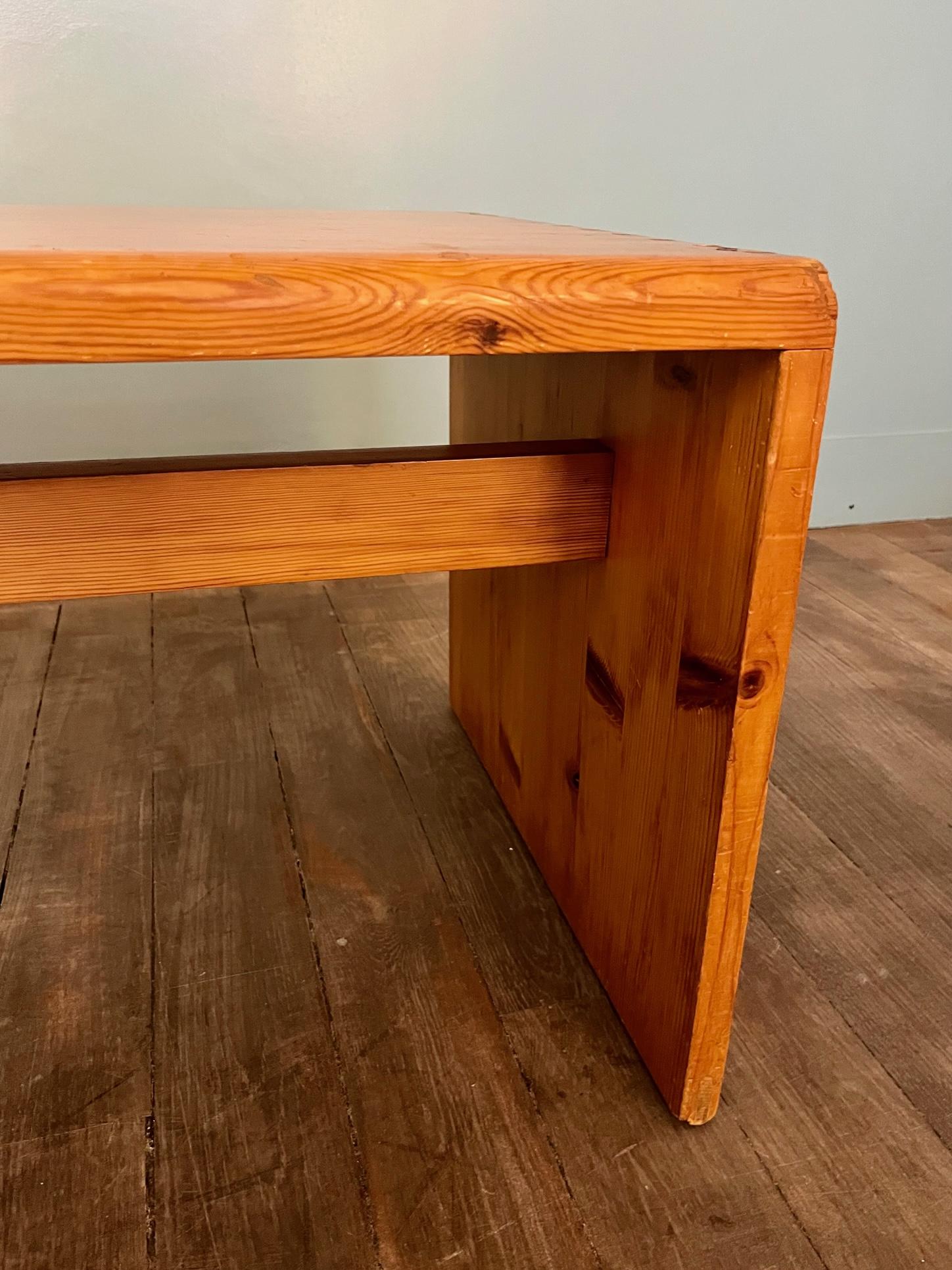 Mid-20th Century Pair of pine benches, 