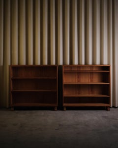 Pair of pine bookcases by Carl Malmsten, Sweden, 1950s