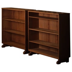 Pair of pine bookcases by Carl Malmsten, Sweden, 1950s
