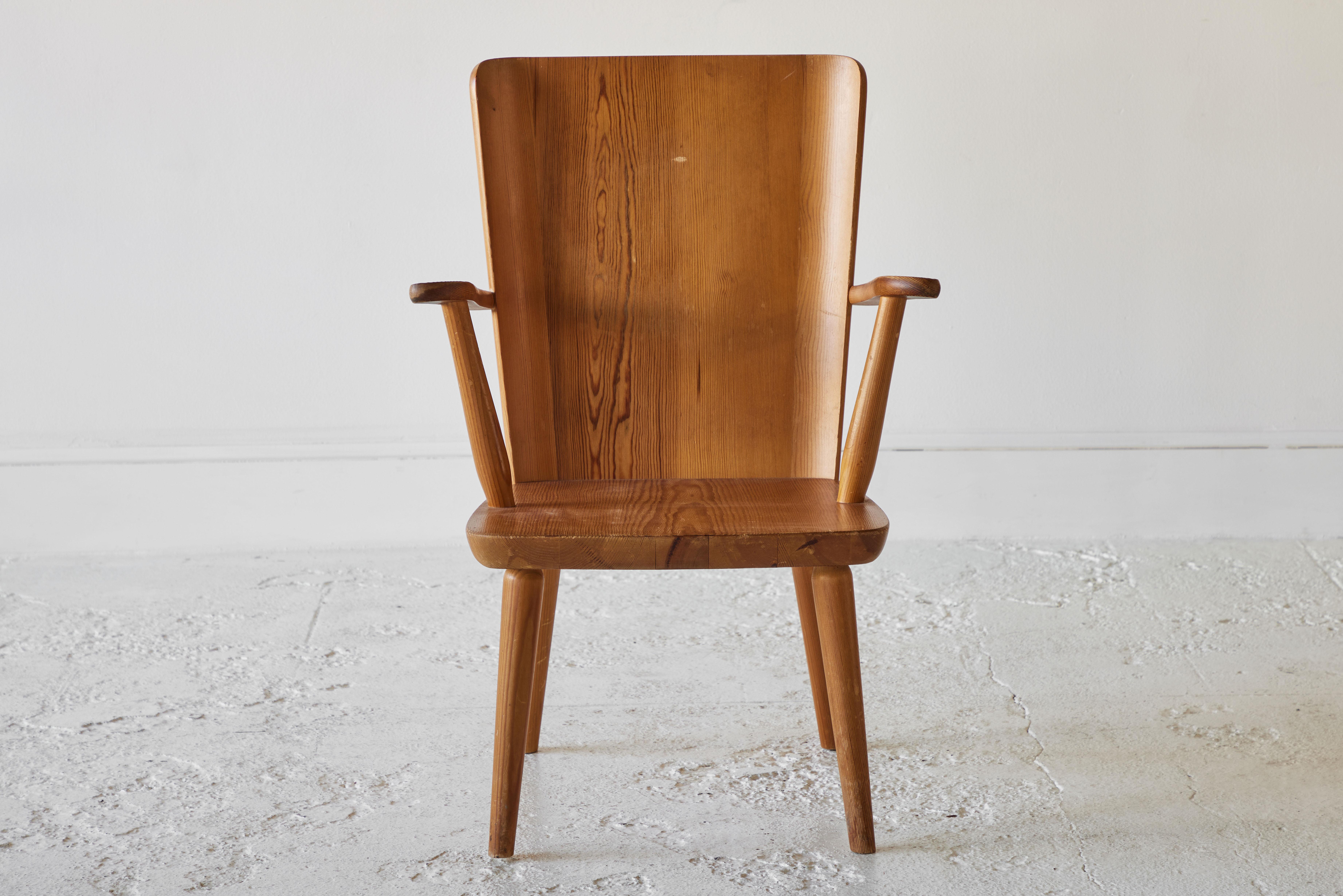 Pair of Pine Chairs by Goran Malmvall for Karl Andersson & Söner, Sweden 1