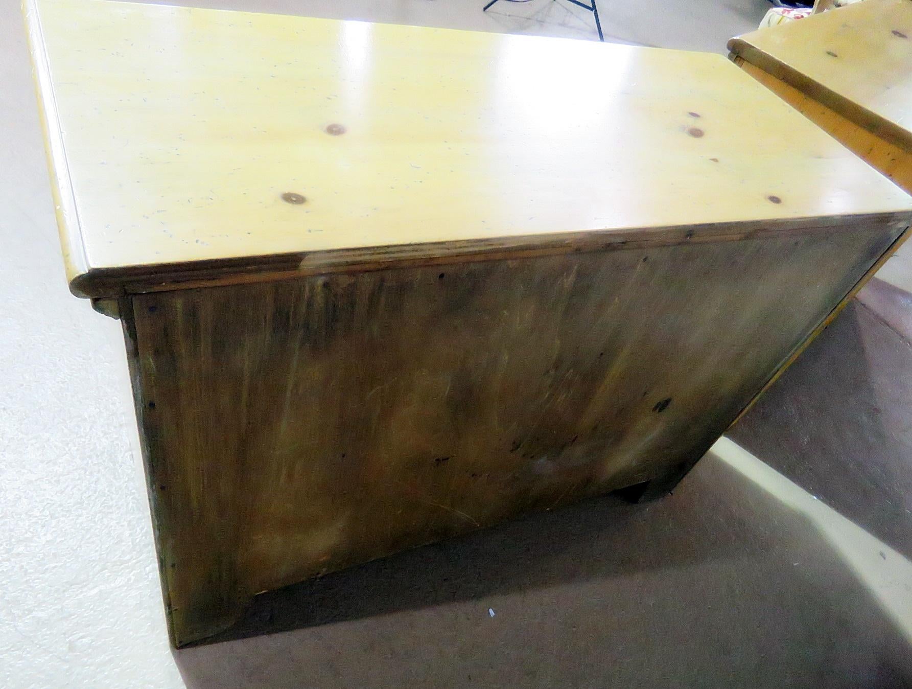 Pair of English Country Pine Dresser Commode Chests C1930s 2