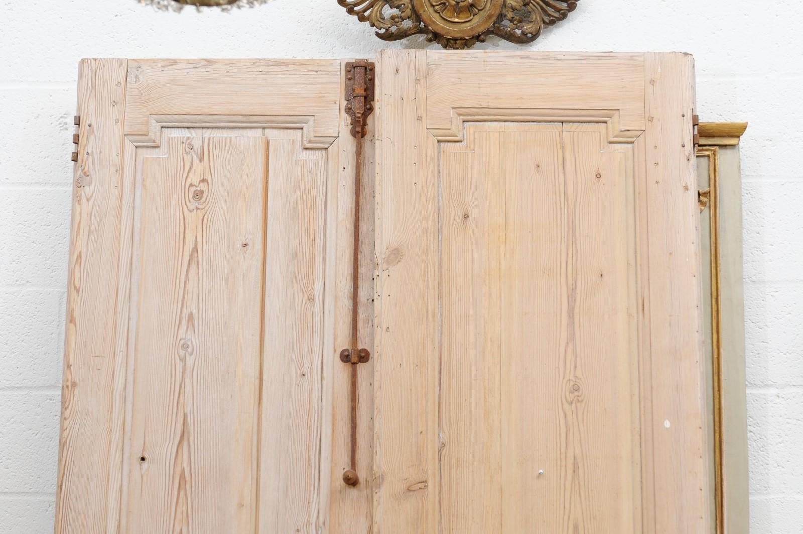  Pair of Pine Doors from France, 20th Century 7