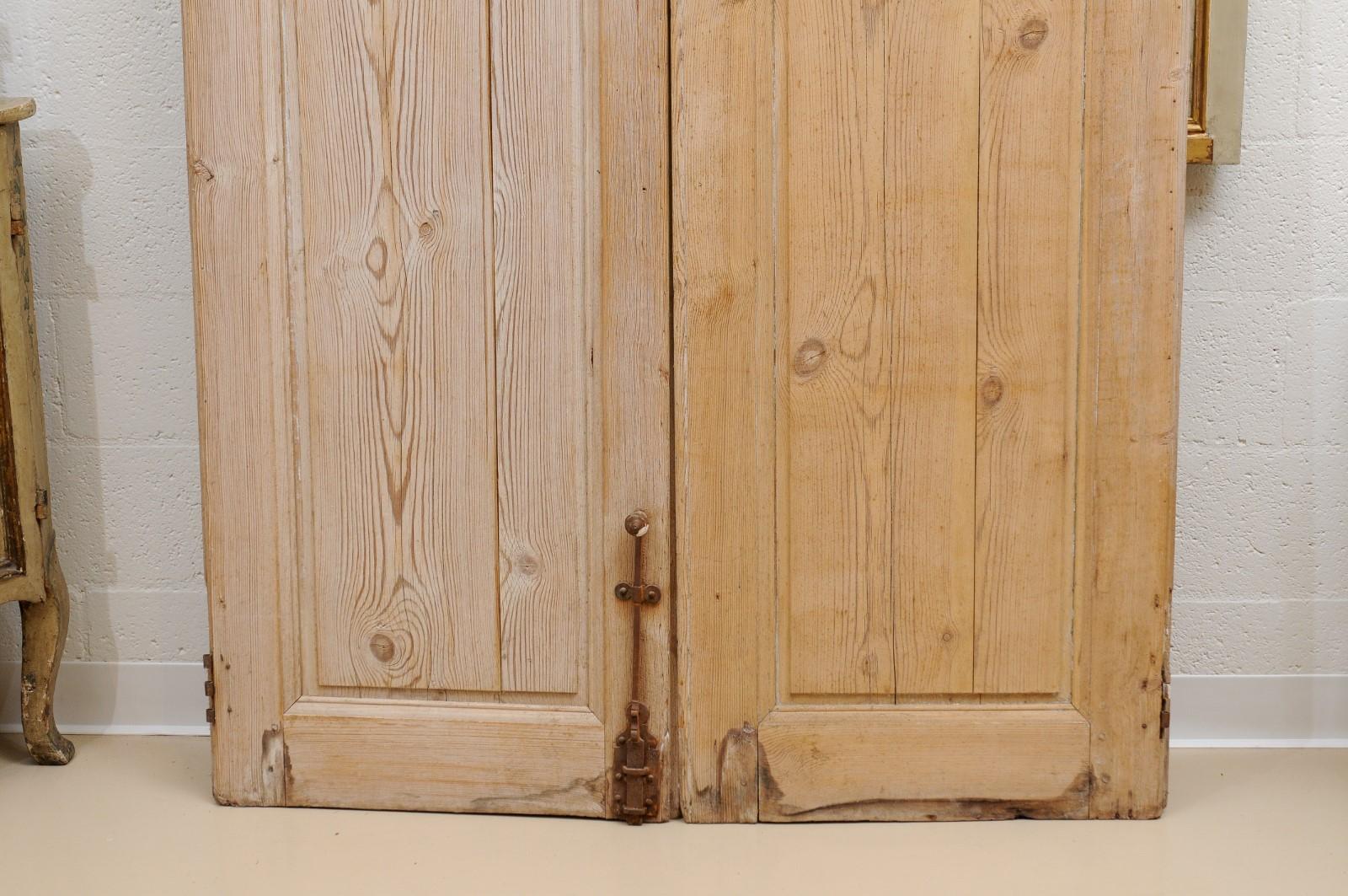 French  Pair of Pine Doors from France, 20th Century