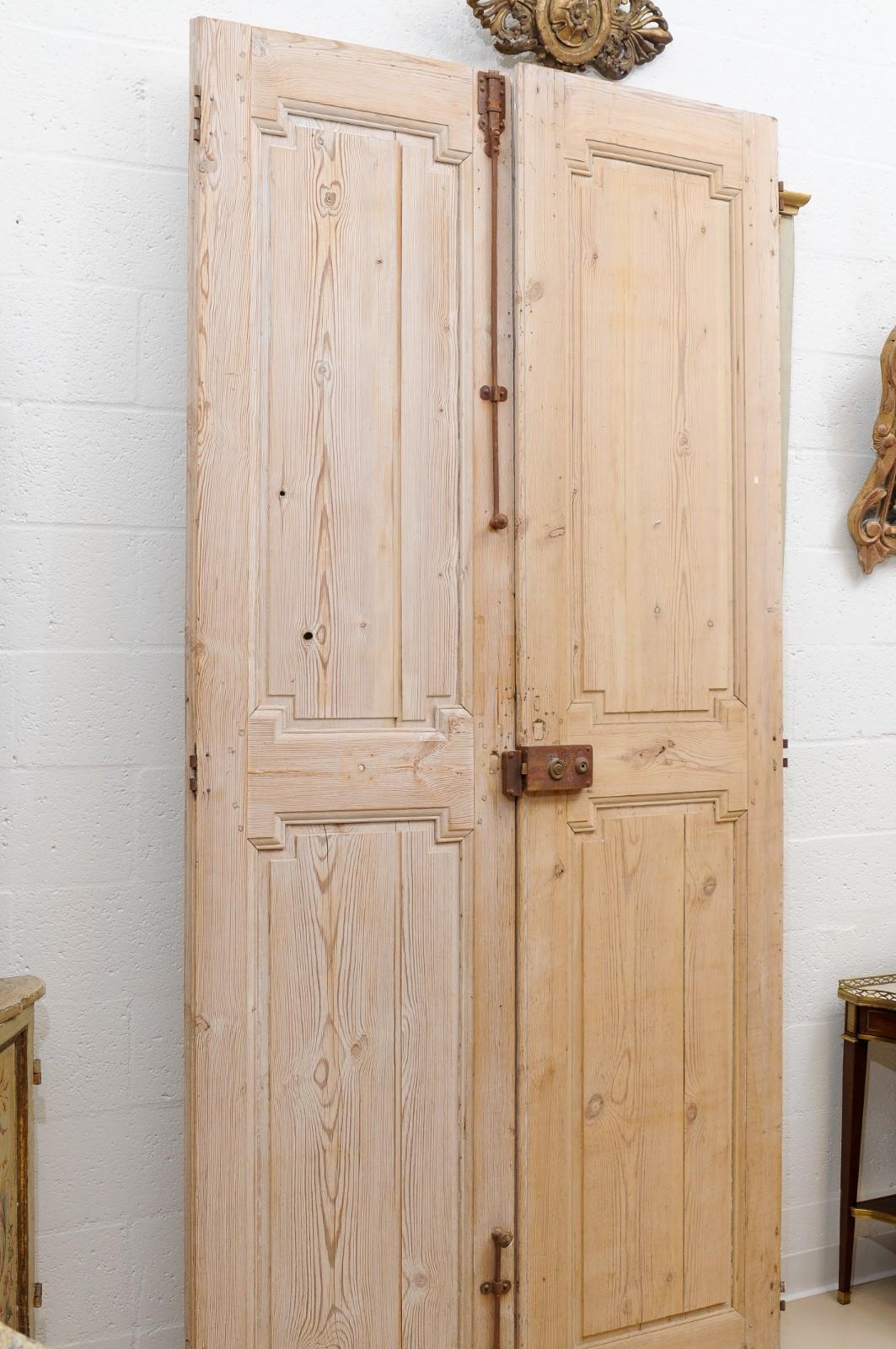  Pair of Pine Doors from France, 20th Century 1