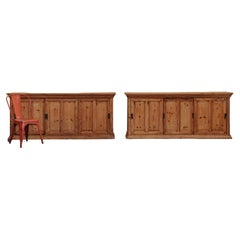 Pair Of Pine Library Cabinets From France, Circa 1940