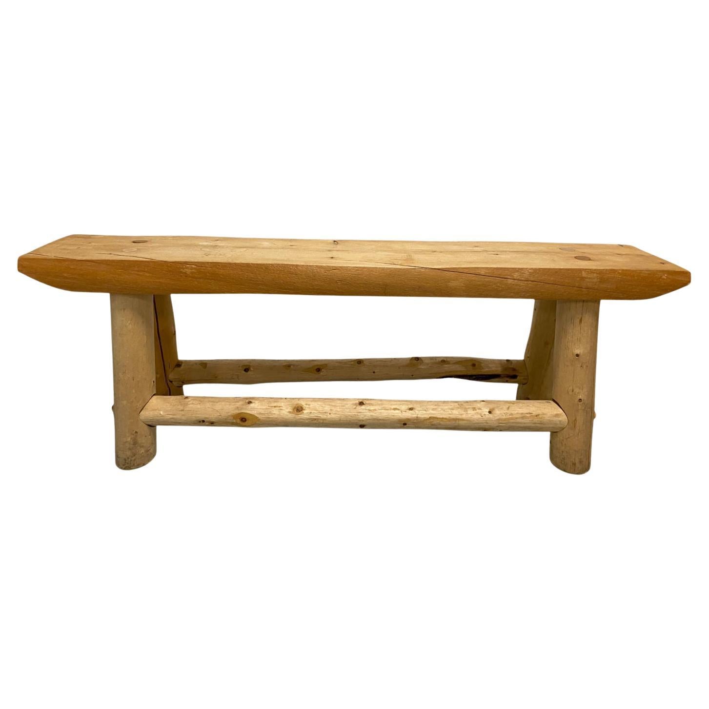 Rustic Log Bench For Sale at 1stDibs