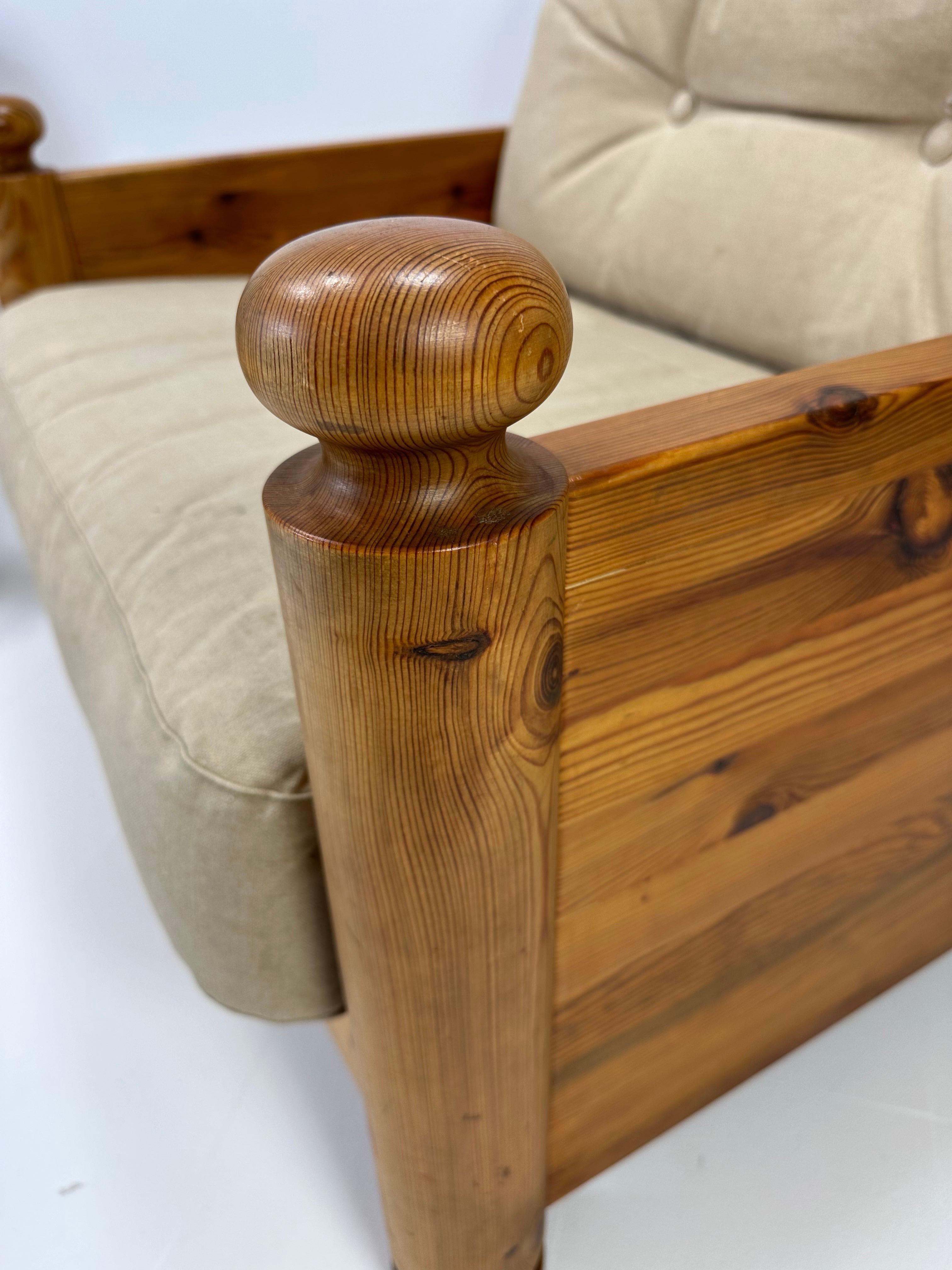 Paire de chaises longues en pin par Uno et Osten Kristiansson en vente 2