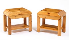 Pair of Pine Nightstands by Regain, France 1960's