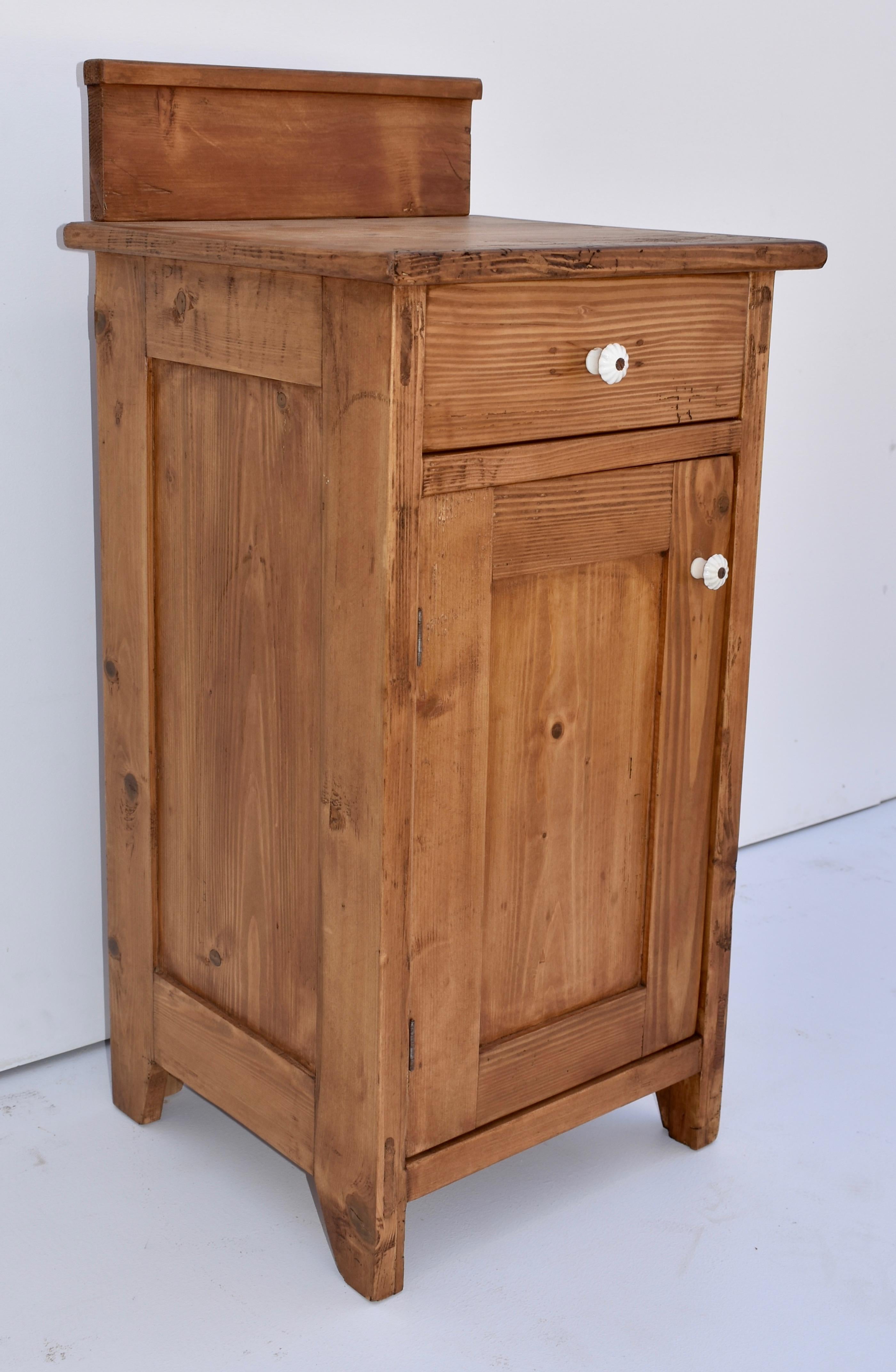 Pair of Pine Nightstands with Removable Splash Back 4