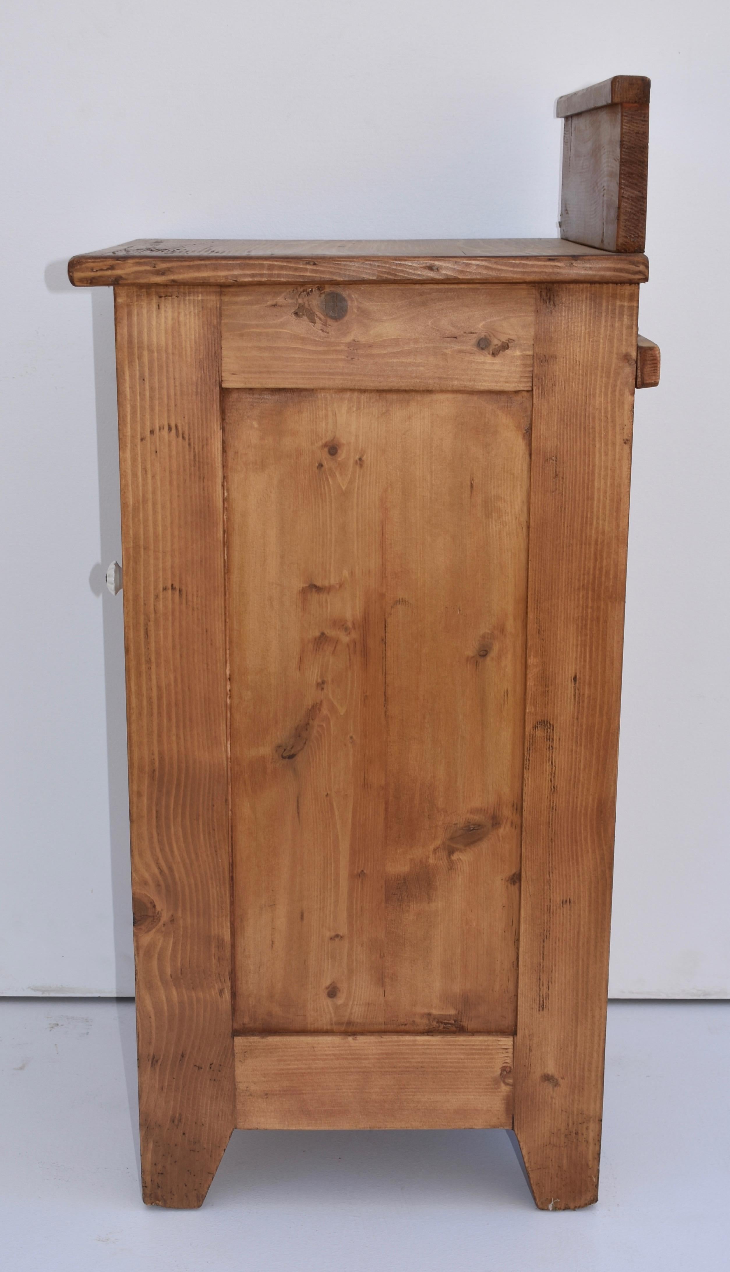 Pair of Pine Nightstands with Removable Splash Back 2