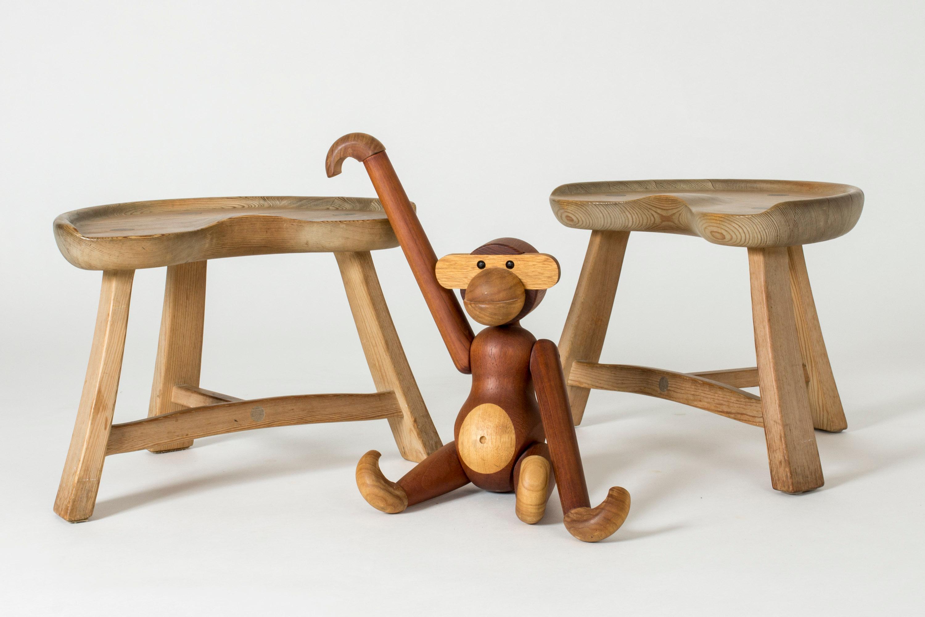 Pair of Pine Stools from Krogenäs 4