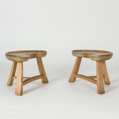 Pair of Pine Stools from Krogenäs