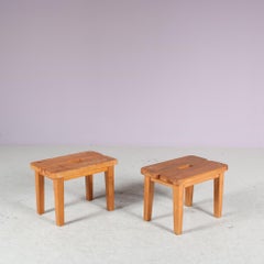 Pair of Pine Stools from Sweden, 1940