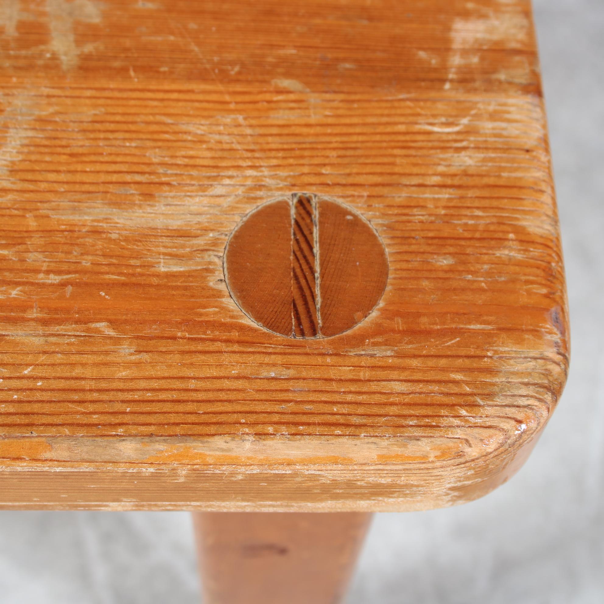 Pair of Pine Stools from Sweden, 1940 For Sale 3