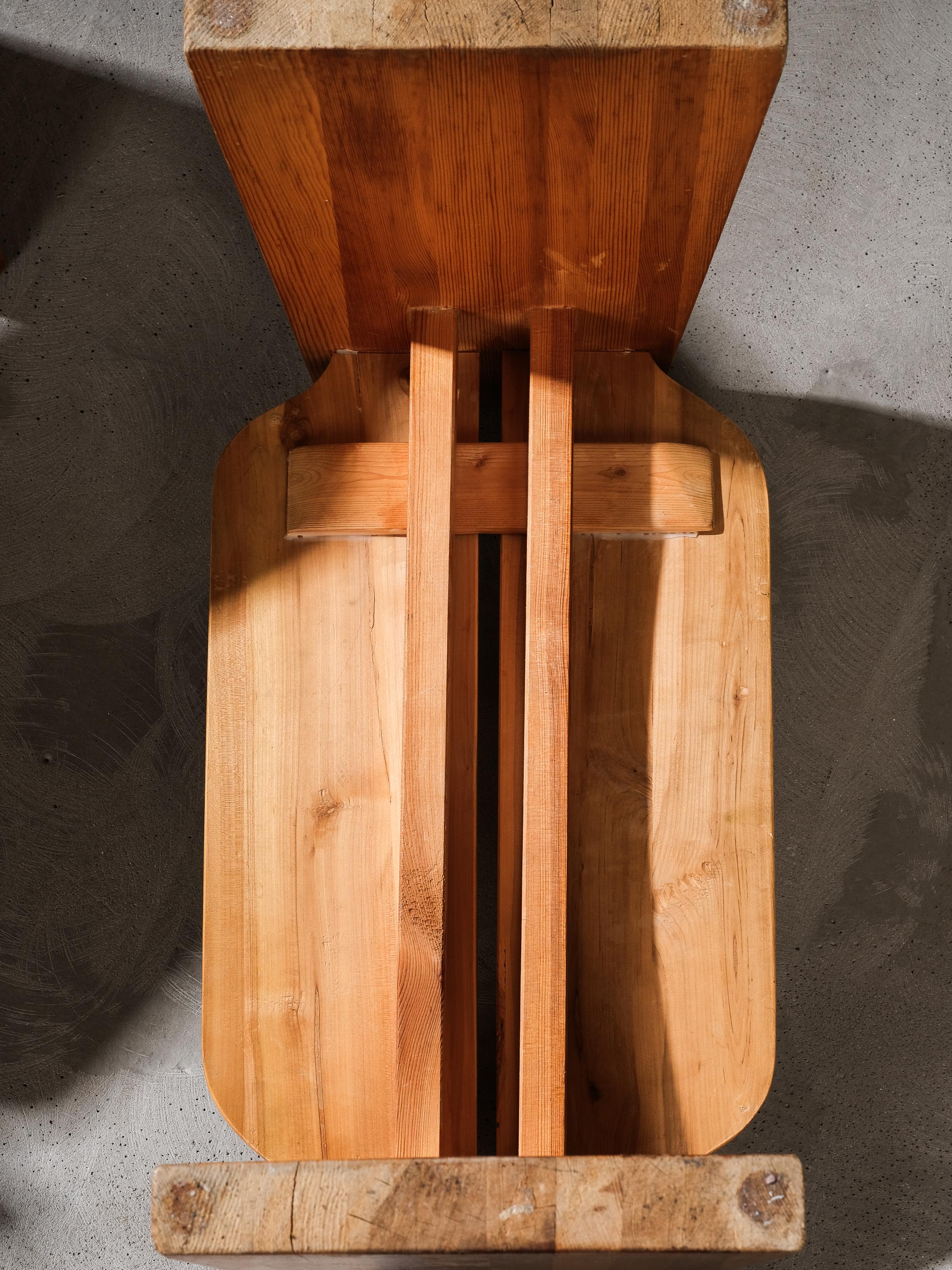 Paire de tabourets en pin Gilbert Marklund, Suède, 1970 en vente 12