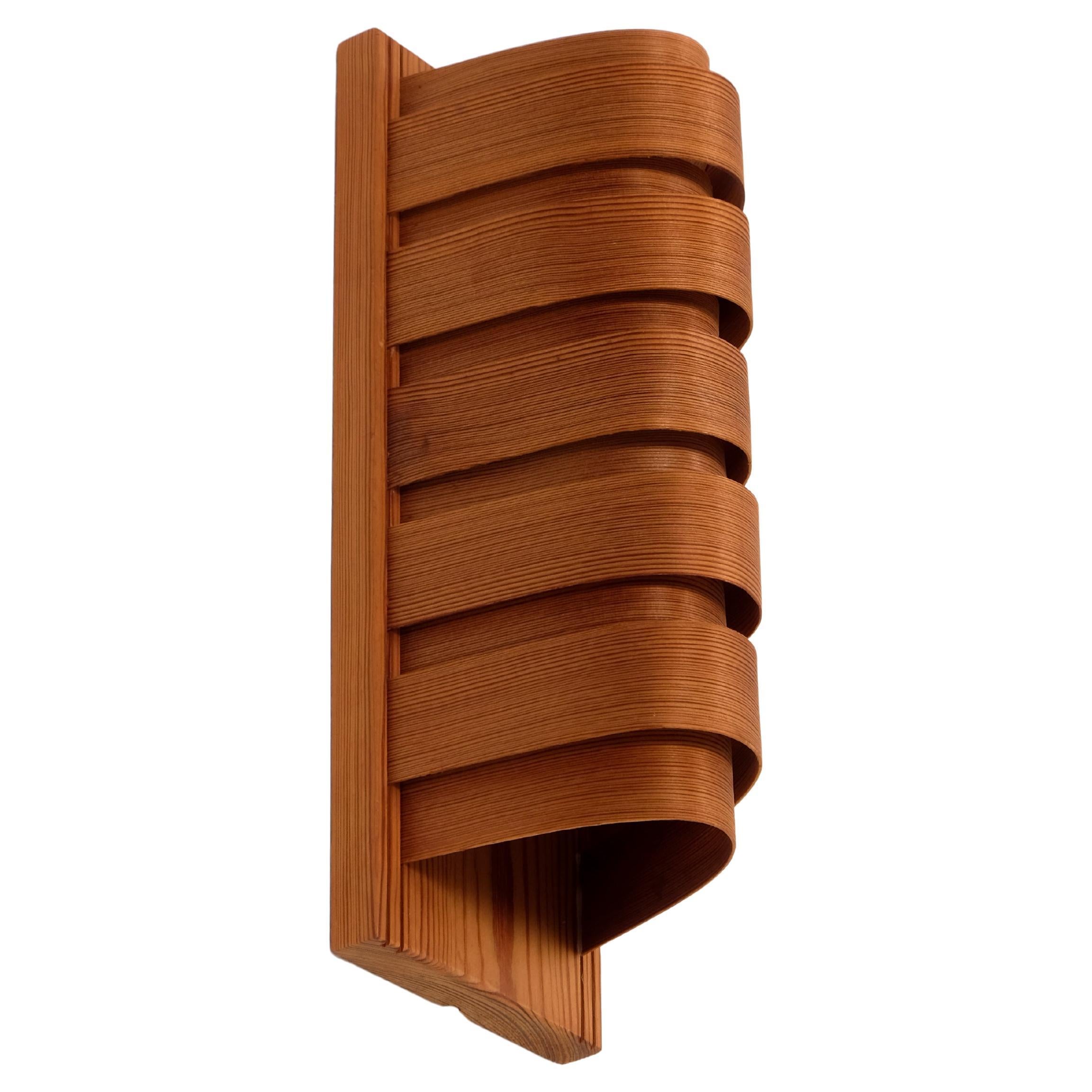 Pair of Pine Wall Lamps, Sweden, 1960s