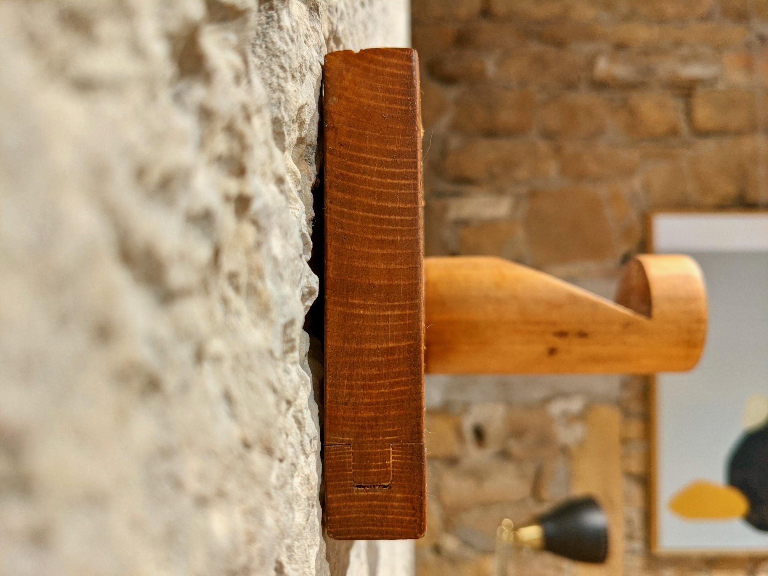 Pair of Pine Wood Coat Hooks by Charlotte Perriand for Les Arcs 4