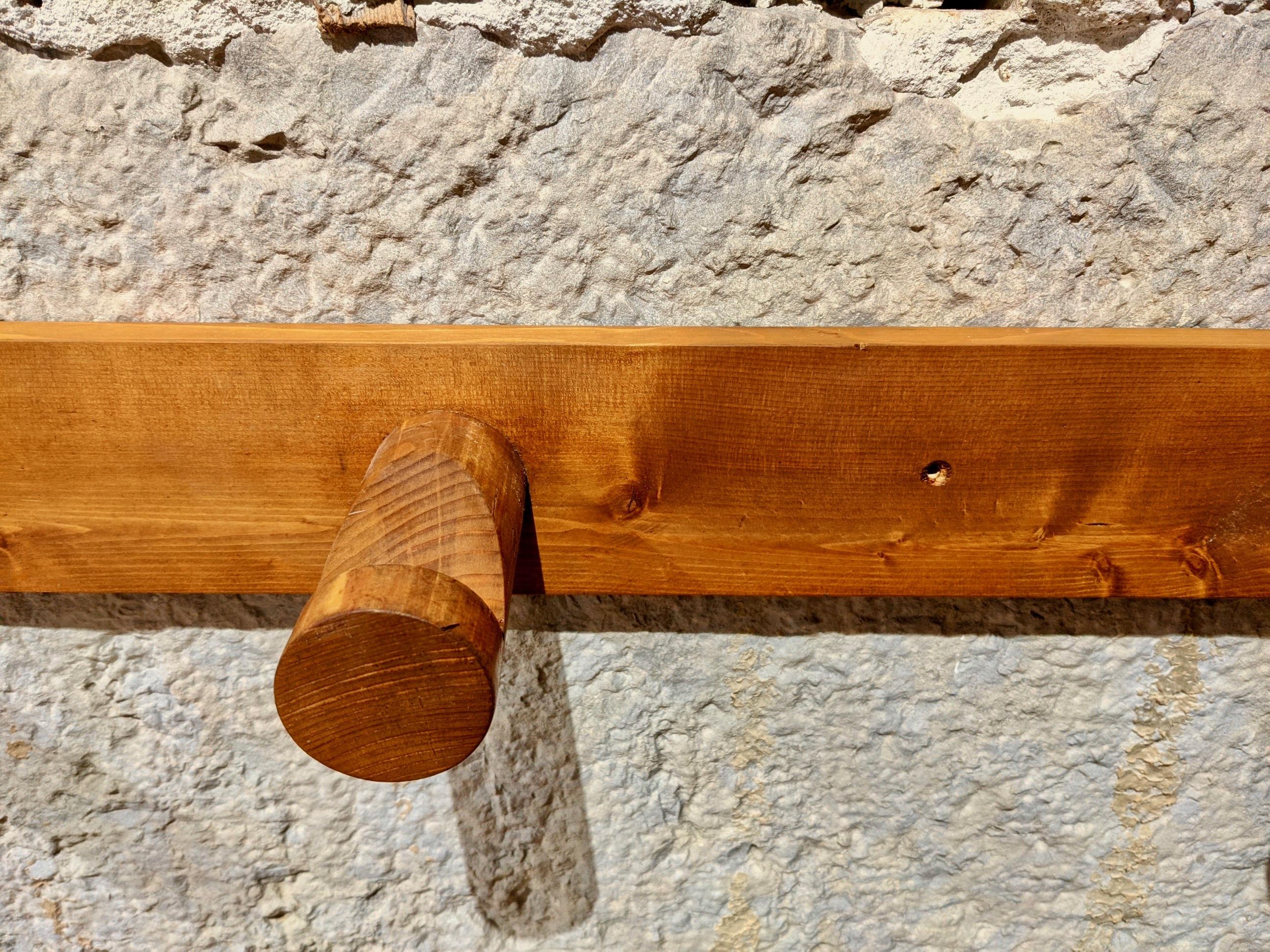 Pair of Pine Wood Coat Hooks by Charlotte Perriand for Les Arcs 3