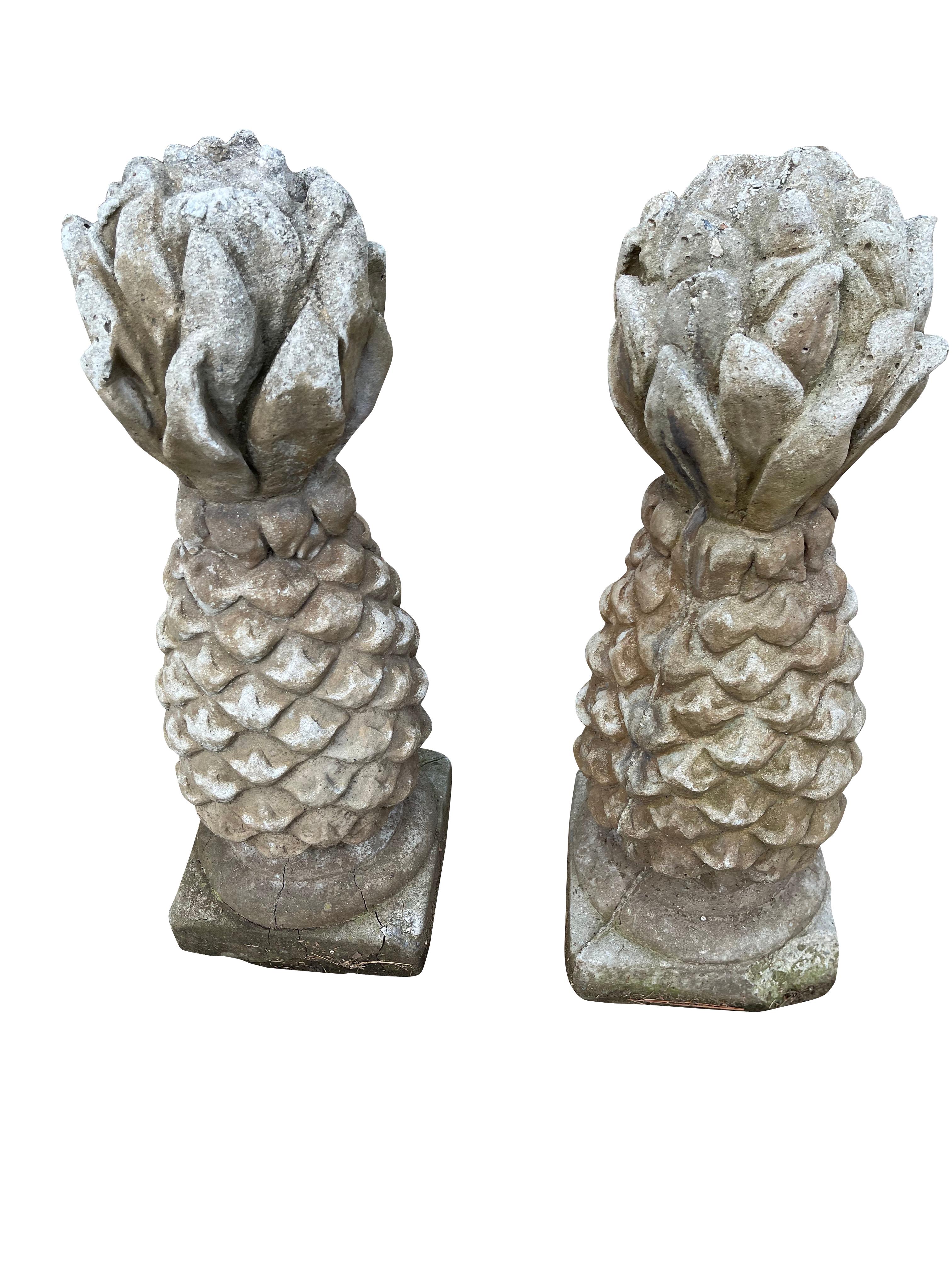Paar Ananas-Gartenzierleisten im Zustand „Gut“ im Angebot in Essex, MA