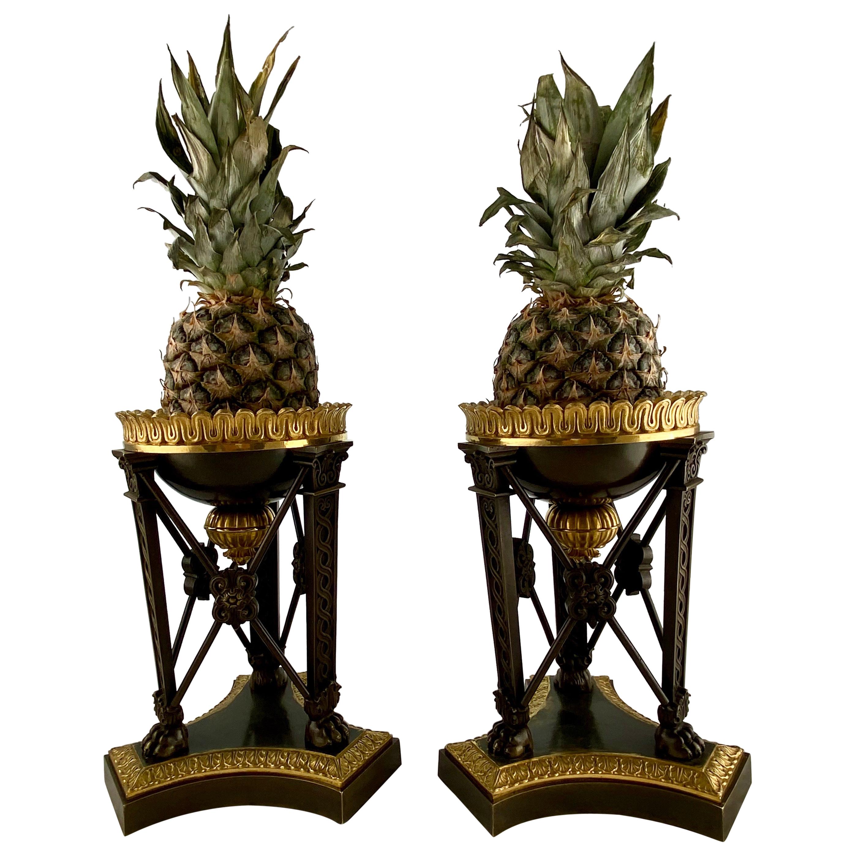 Pair of Pineapple-Holders, France, 1820s