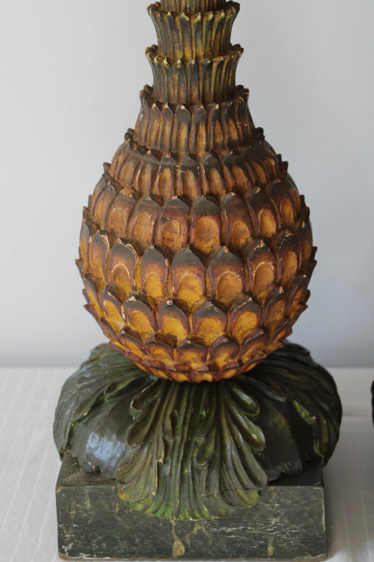 Pair of Pineapple Lamps  For Sale 3