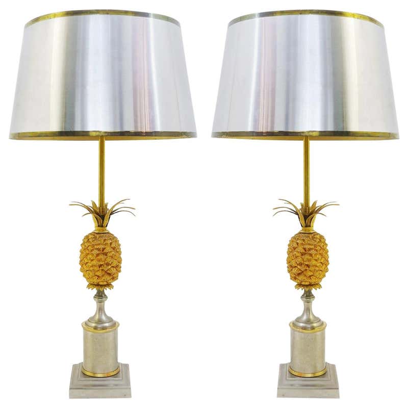 Pair of Monumental Seguso Pineapple Lamps For Sale at 1stDibs
