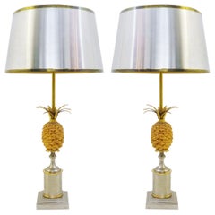 Paire de lampes ananas style Jansen