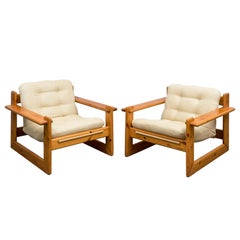 Pair of Pinewood Chalet Lounge Chairs