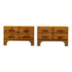 Pair of Pinewood Dressers, Nybrofabriken, Fröseke, Sweden, 1970's