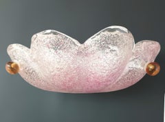 Pair of Pink Graniglia Acquasantiera Sconces, 2 Pairs Available