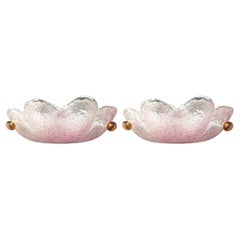 Vintage Pair of Pink Graniglia Acquasantiera Sconces, 2 Pairs Available