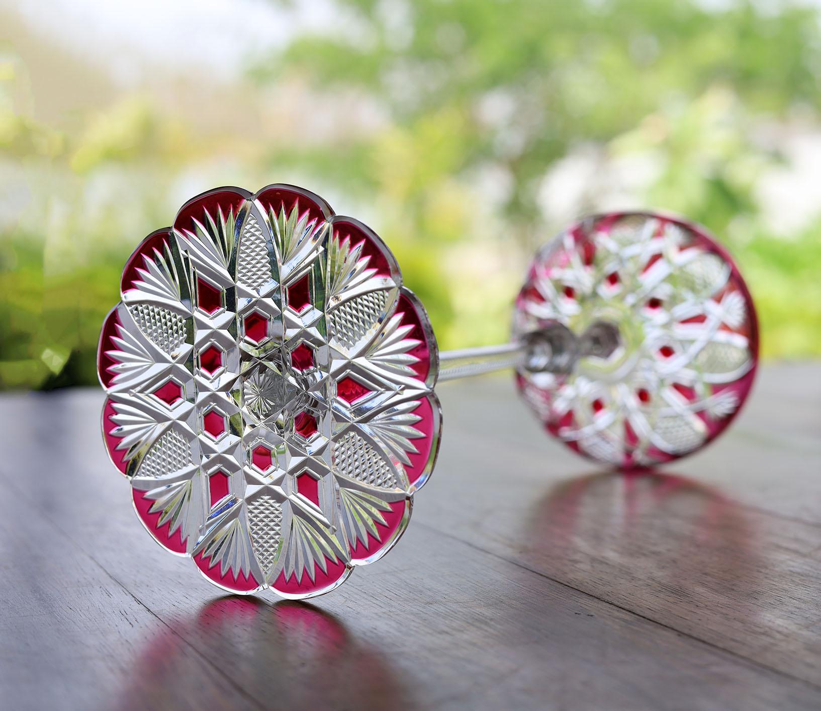 Pair of Pink Baccarat Tsar Champagne Coupes en Bueno estado para la venta en Mérida, YU