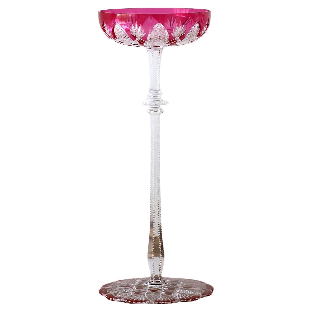 Pareja de Copas de Champán Rosa Baccarat Tsar