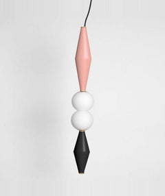 Pair of Pink/Black Gamma E Lamps by Mason Editions