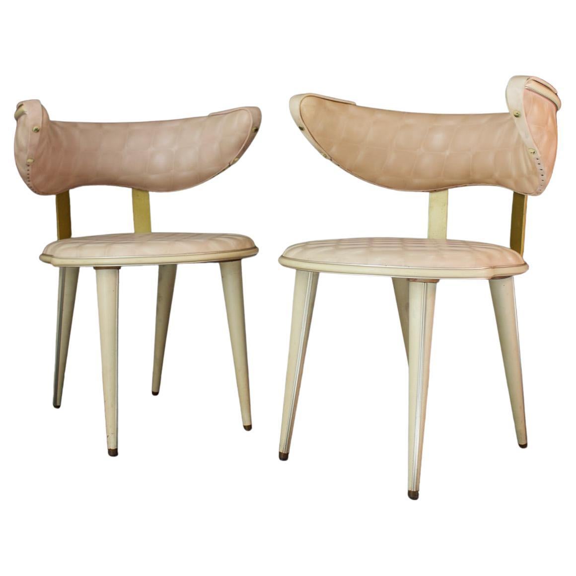 20th Century Italian Pair of Pink Style Lounge Chairs Marco Zanusso at