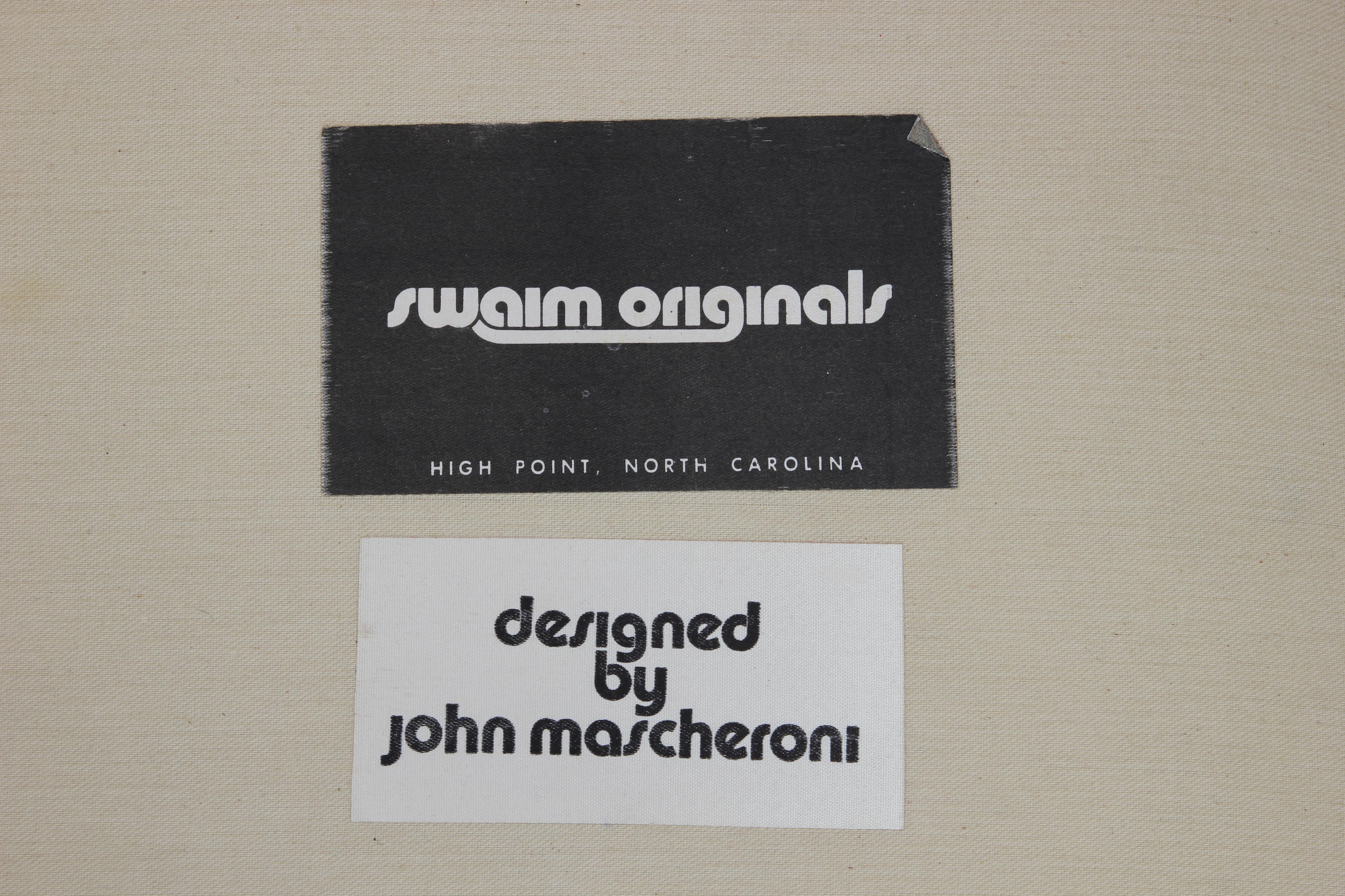 Pair of Pink Chanel Back Postmodern Chairs by John Masheroni Swaim Originals 1