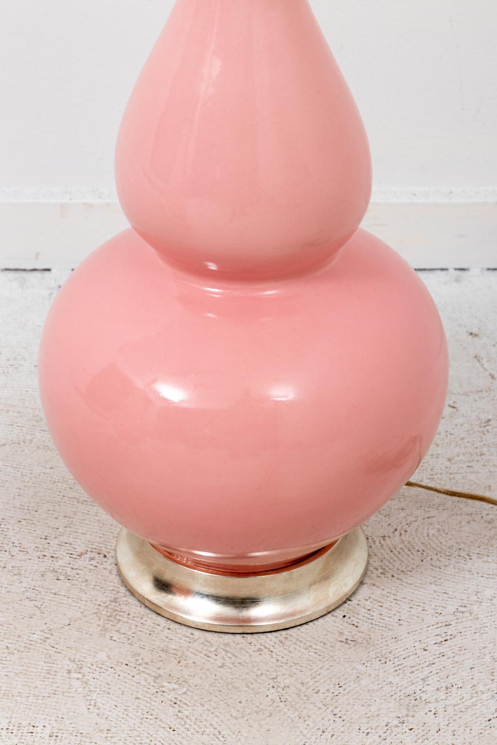 20th Century Pair of Pink Christopher Spitzmiller Aurora Shell Table Lamps