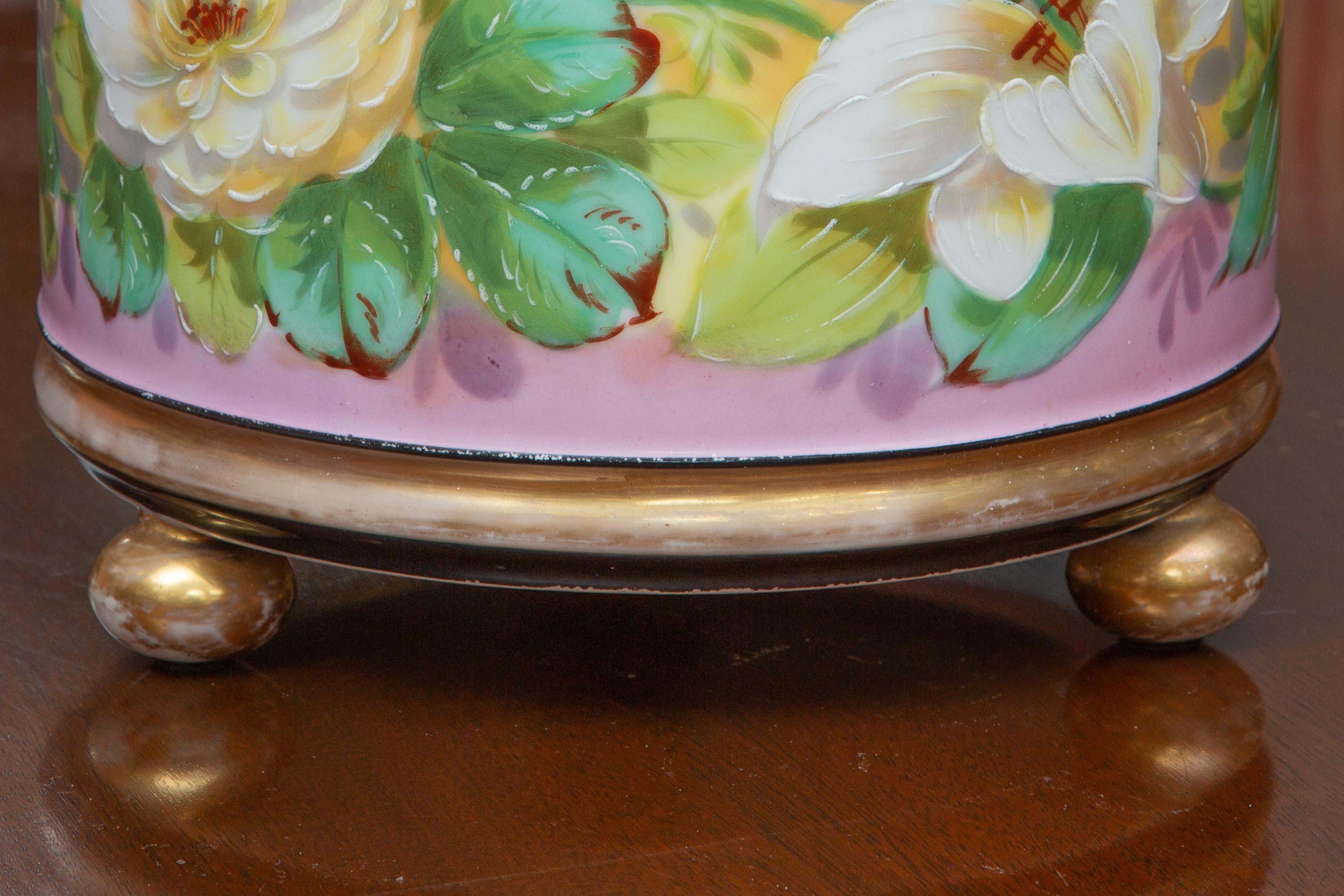 Other Pair of Pink Floral French Cache Pots