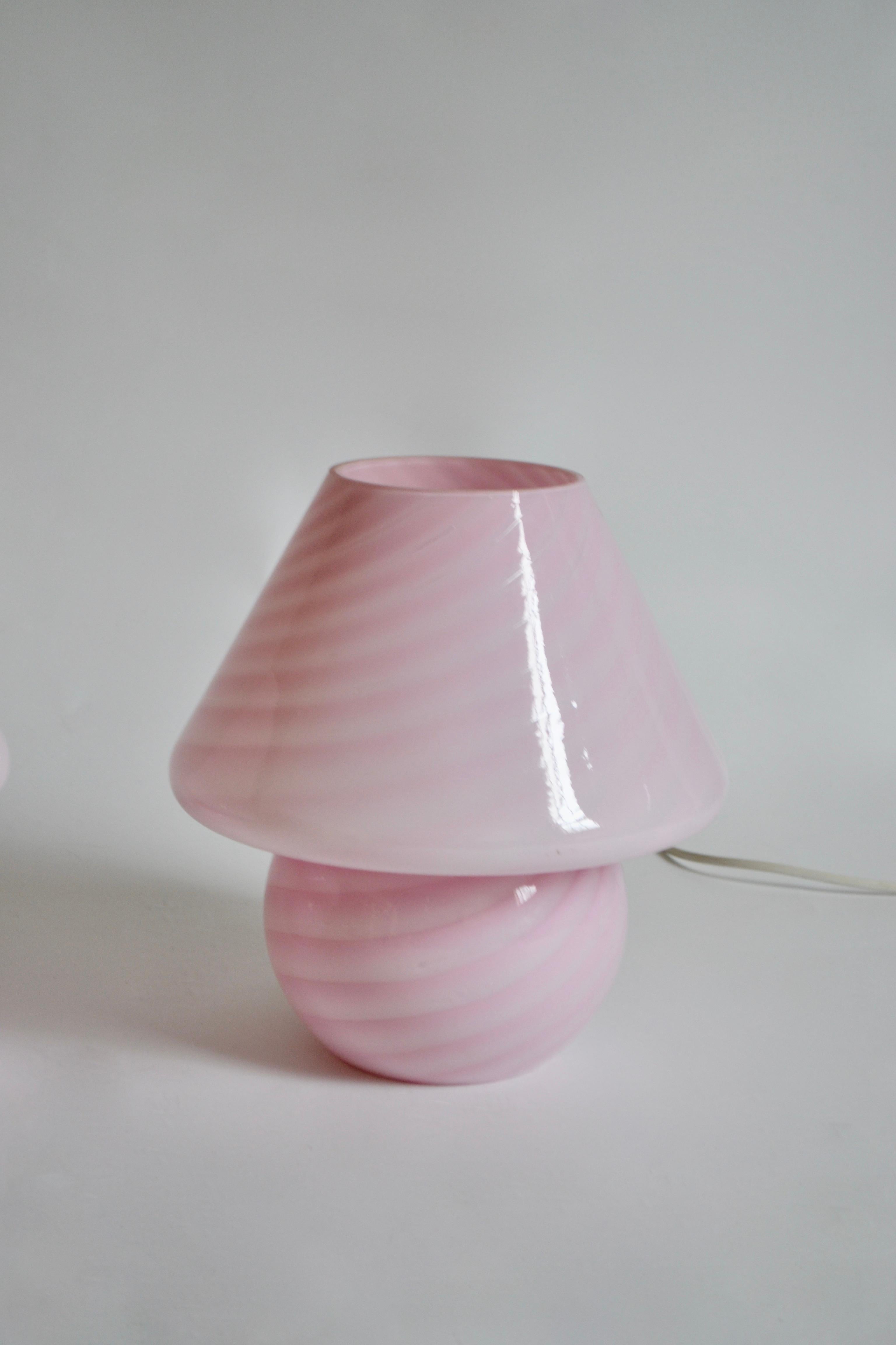 mushroom lamp pink