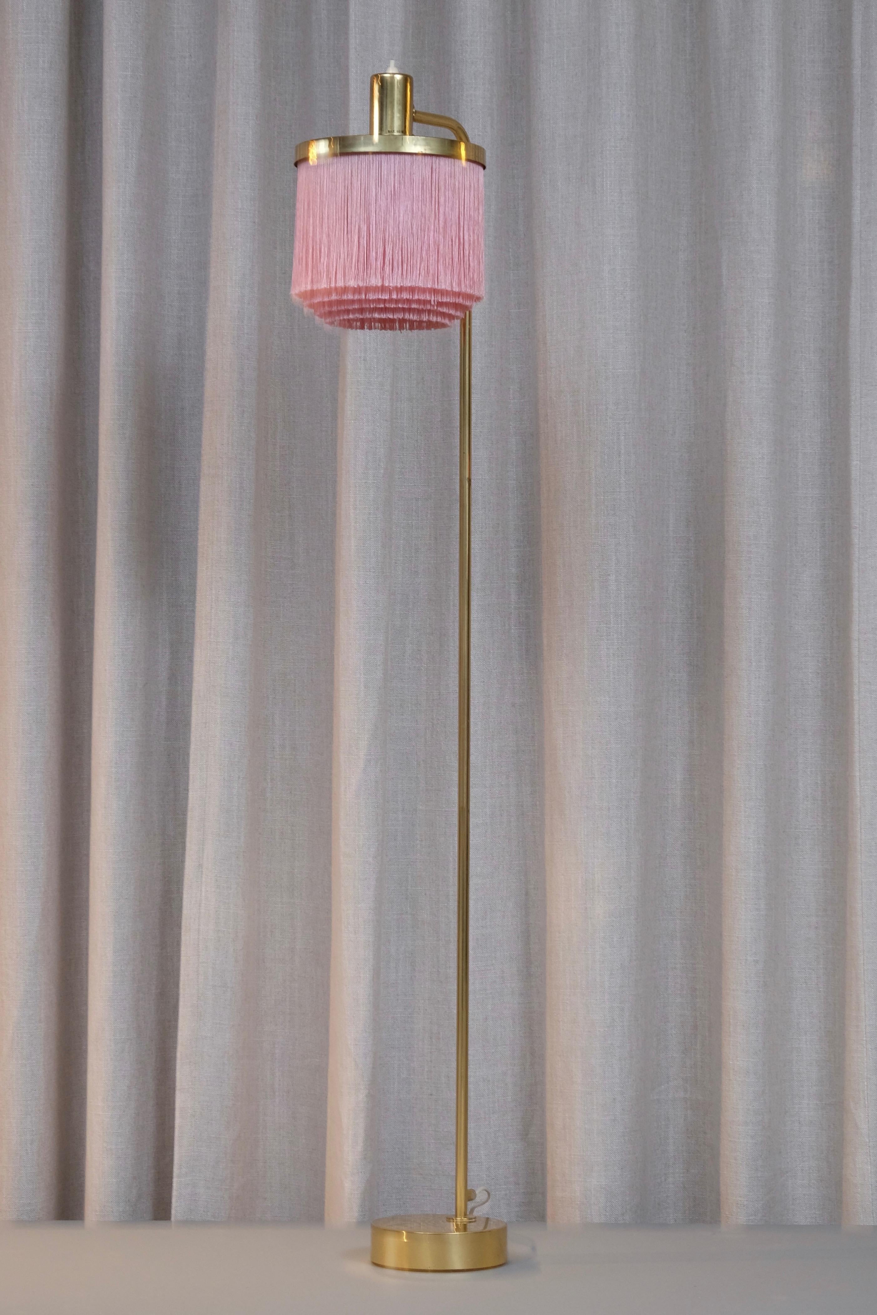Scandinavian Modern Pair of Pink Hans-Agne Jakobsson Floor Lamps Model G-109, 1960s