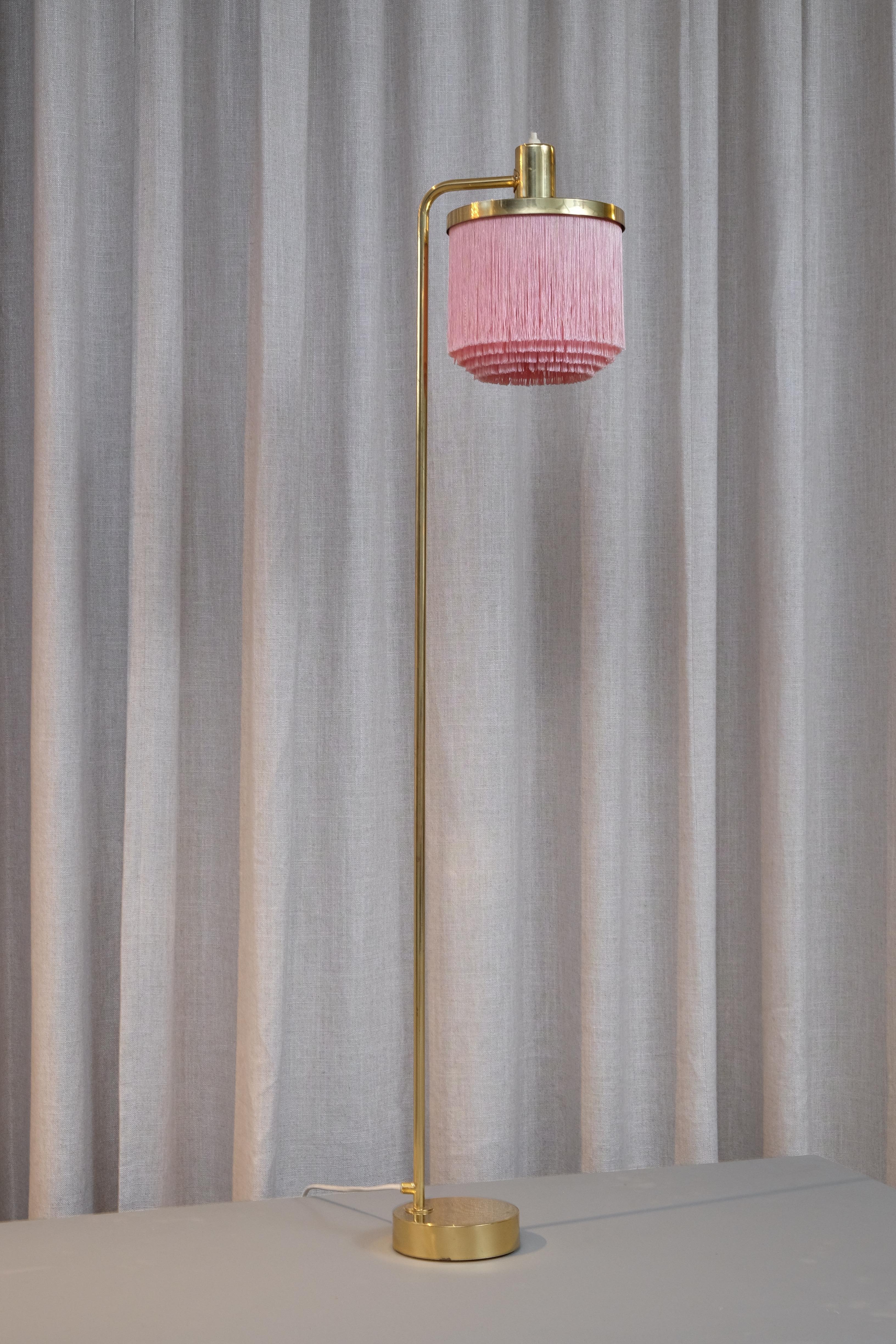 Swedish Pair of Pink Hans-Agne Jakobsson Floor Lamps Model G-109, 1960s