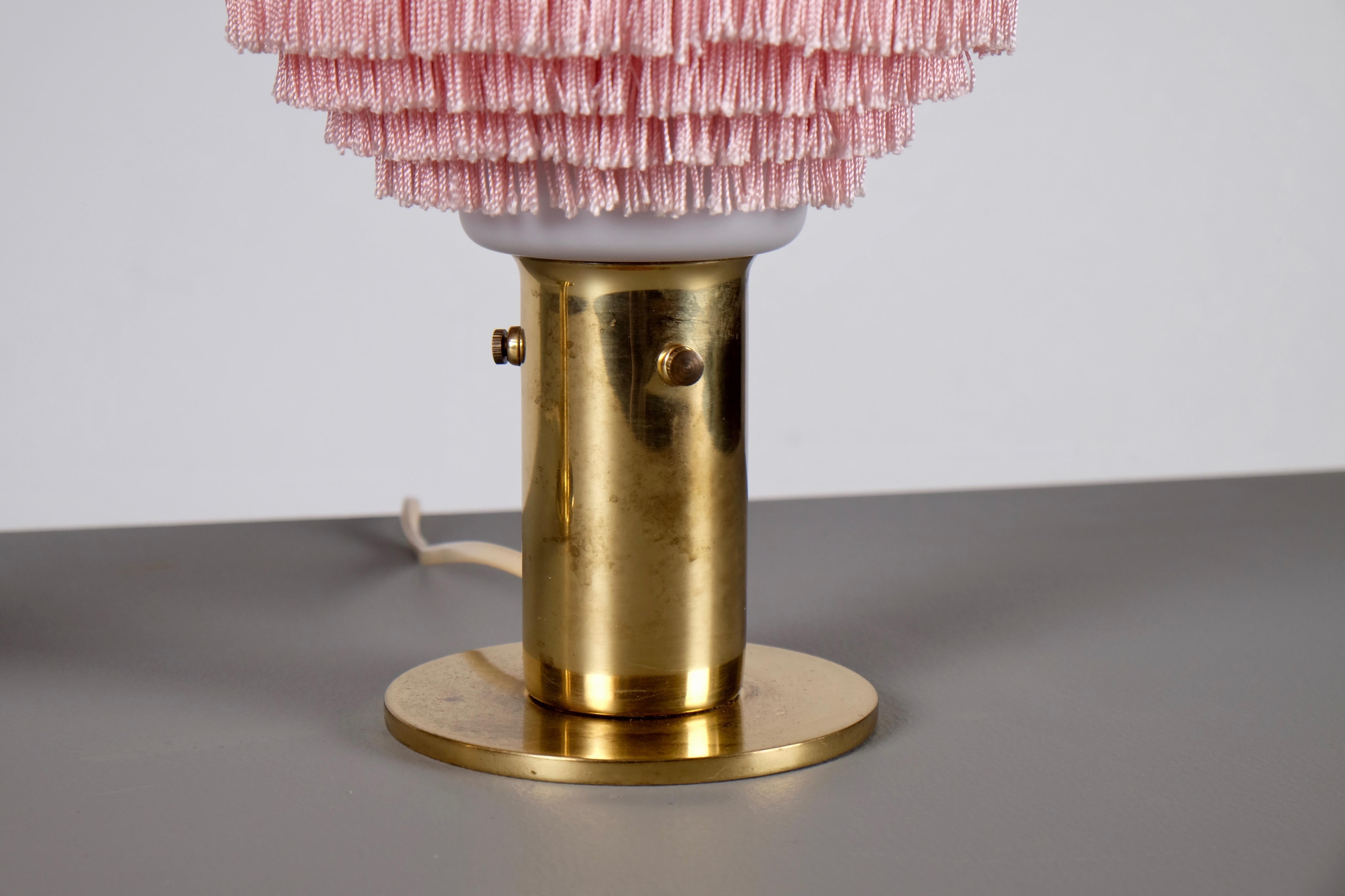Scandinavian Modern Pair of Pink Hans-Agne Jakobsson Table Lamps Model B-145, 1960s