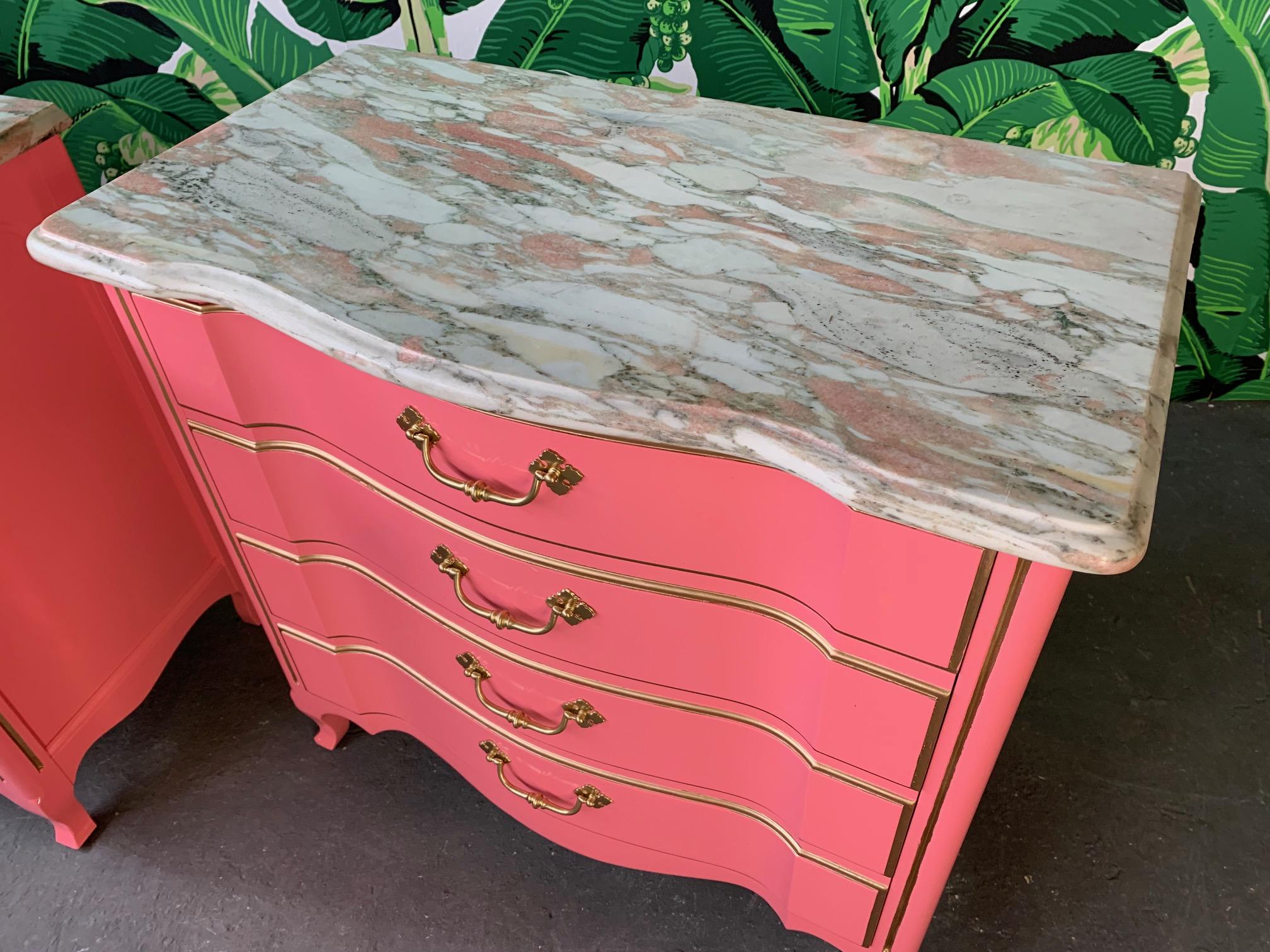 pink lacquer dresser