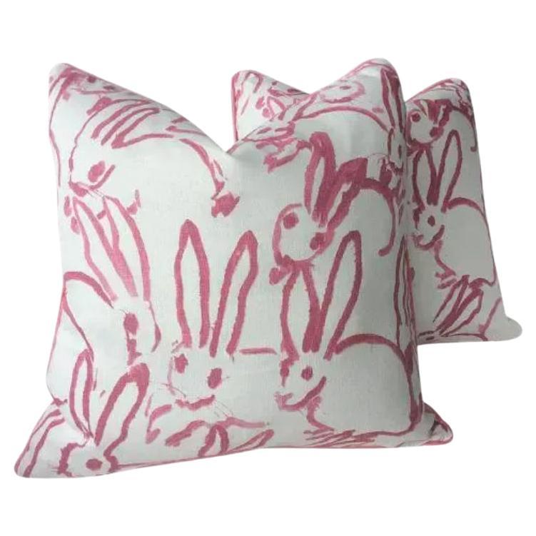 Coppia di cuscini da conigliera rosa Lee Jofa Hunt Slonen