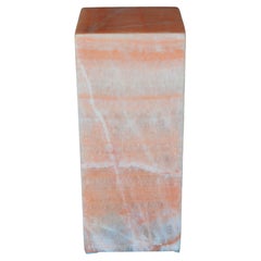 Pair of Pink Modern Onyx Lamps, USA, 21st Century