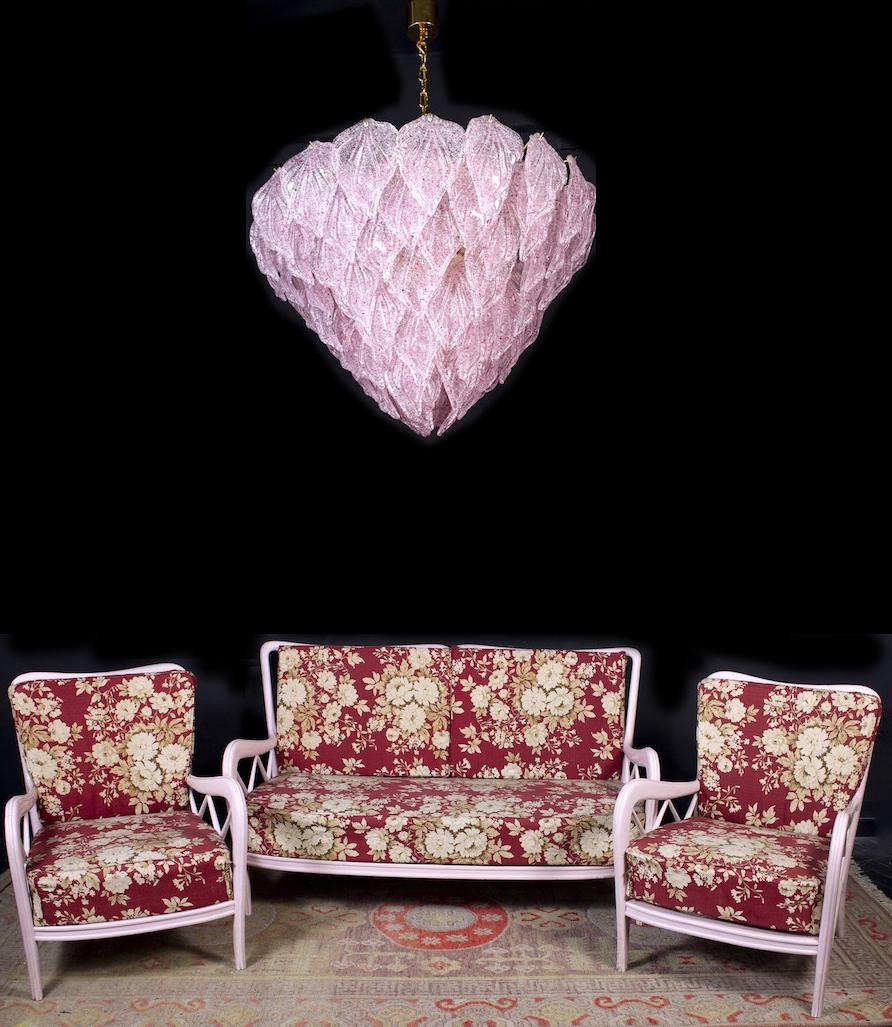 Pink Murano Glass Polar Chandelier, Italy, 1970s For Sale 12