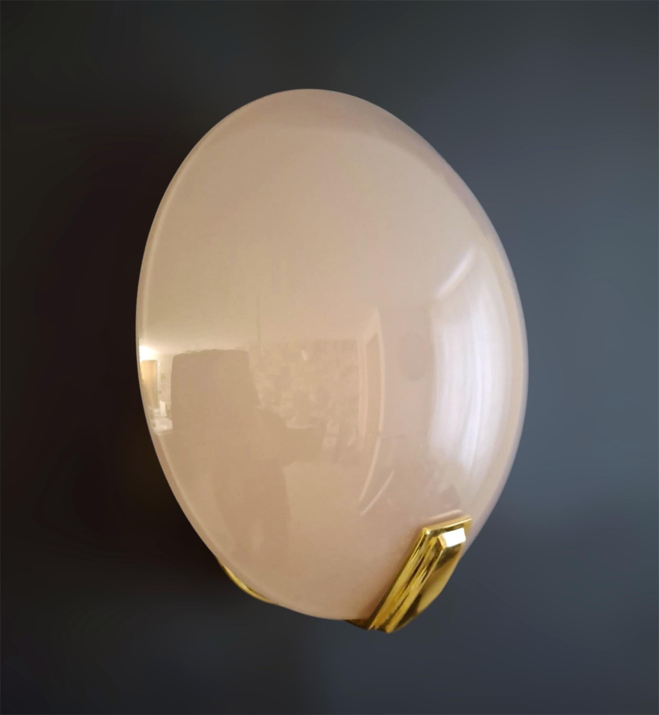 Pair of Pink Murano Scones In Good Condition For Sale In Los Angeles, CA